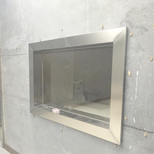 广州800*1200*20mm铅玻璃观察窗安装效果图